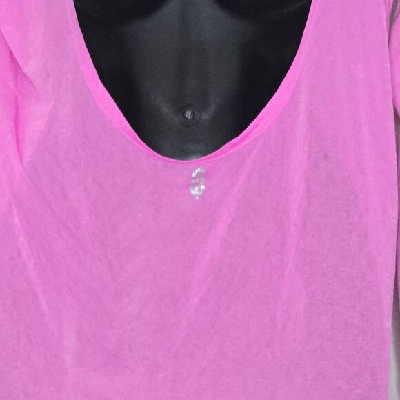 Free People Movement Sensational Open Back Top Size Small Pink - Picture 3 of 4
